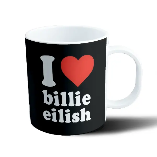 Taza de Plástico Billie Eilish I Love Billie Eilish