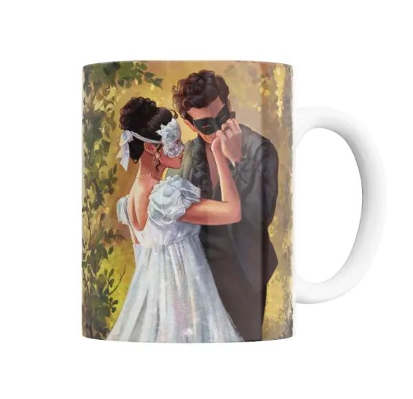 Taza de Cerámica Bridgerton Pareja de Baile con Antifaz