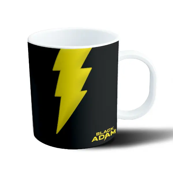 Taza de Plástico Black Adam Rayo Amarillo