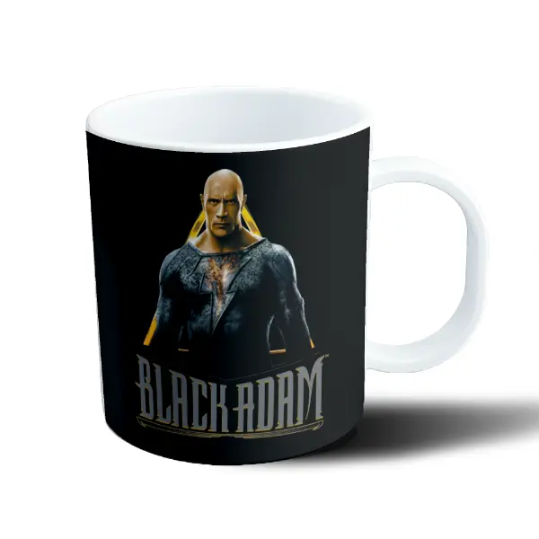 Taza de Plástico Black Adam DC Película Logo