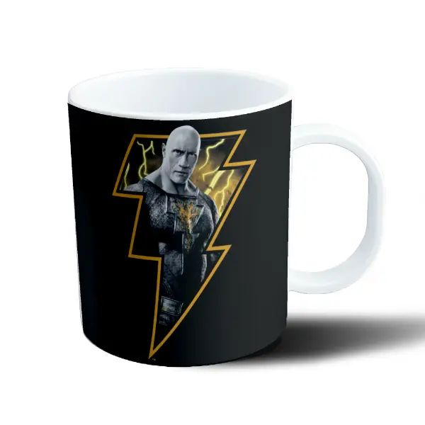 Taza de Plástico Black Adam Rayo Dorado