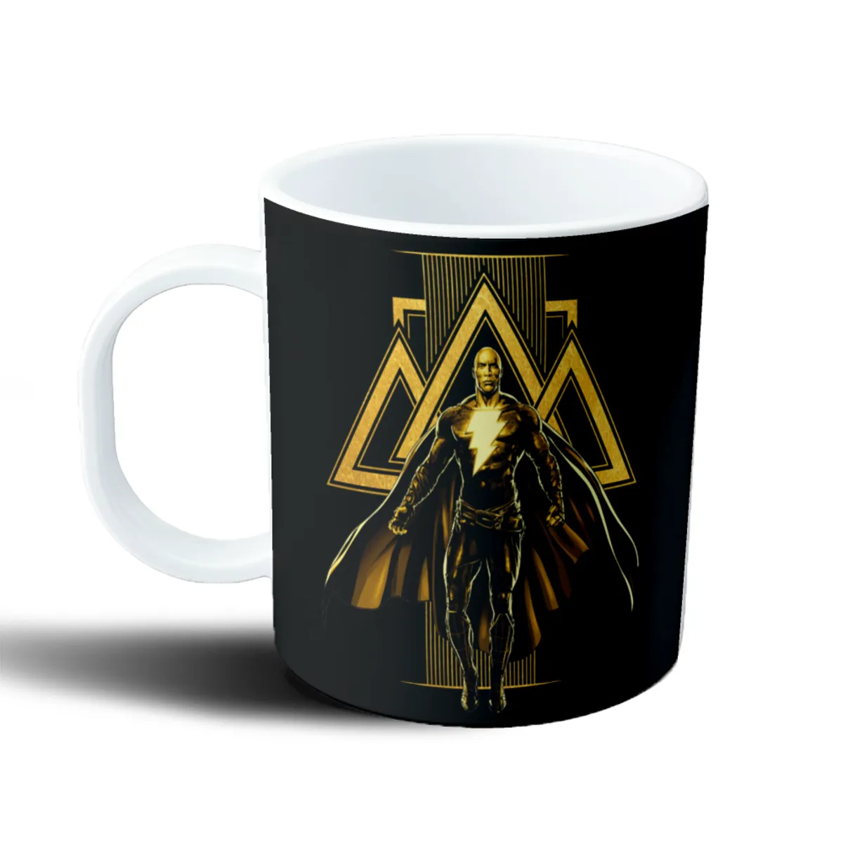 Taza de Plástico Black Adam Dorado con Rayo - vista 2
