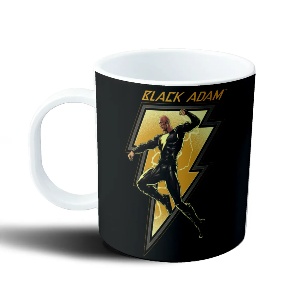 Taza de Plástico Black Adam Relámpago Dorado - vista 2