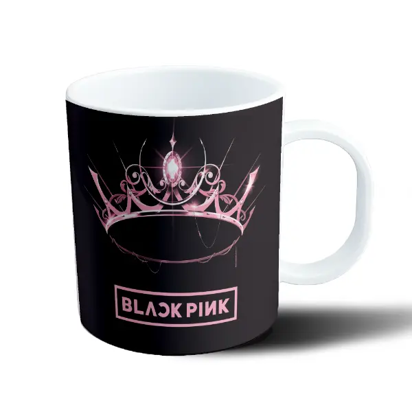 Taza de Plástico BlackPink Corona Rosa