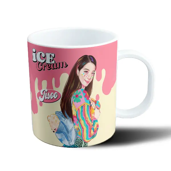 Taza de Plástico BlackPink Jisoo Ice Cream
