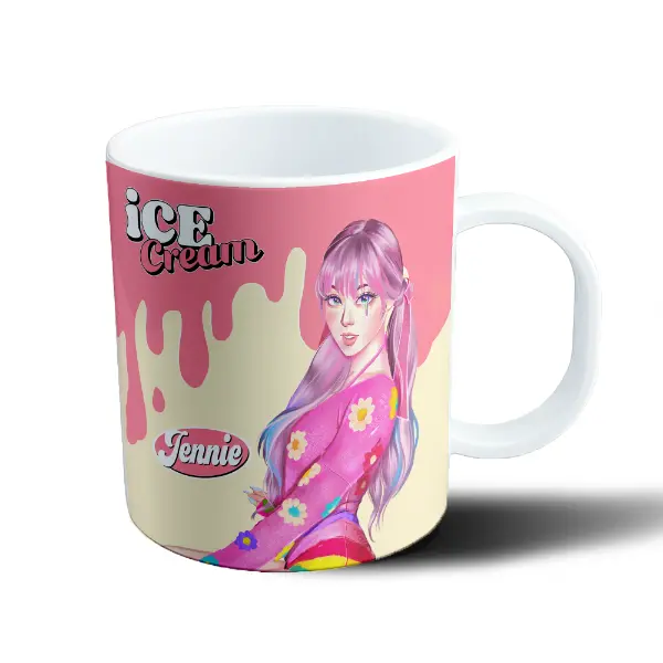 Taza de Plástico BlackPink Jennie Ice Cream