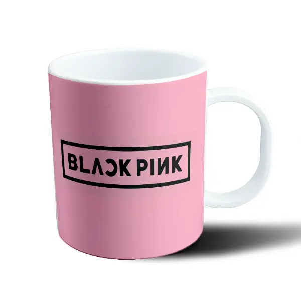 Taza de Plástico BlackPink Logo Rosa