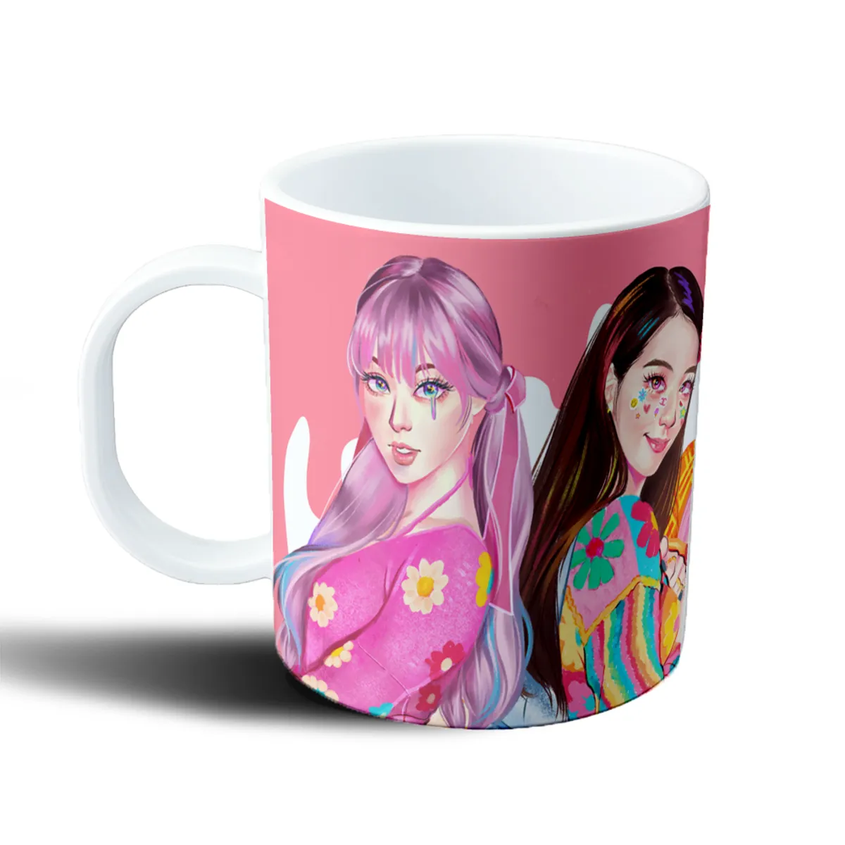 Taza de Plástico BlackPink Ilustración Pastel - vista 2