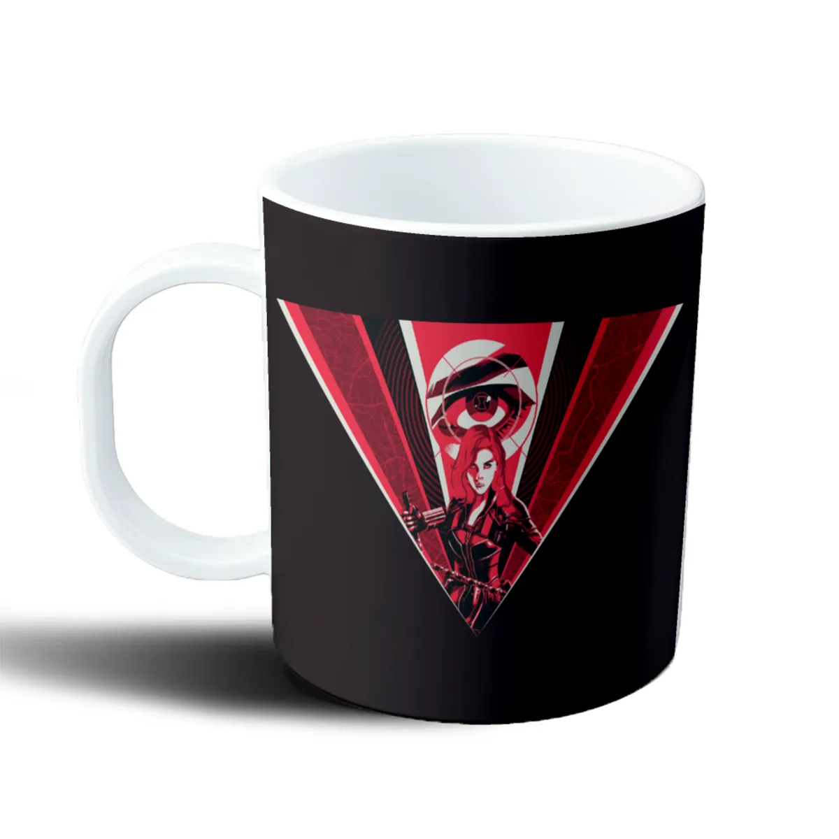 Taza de Plástico Black Widow Viuda Negra Ojo Rojo - vista 2