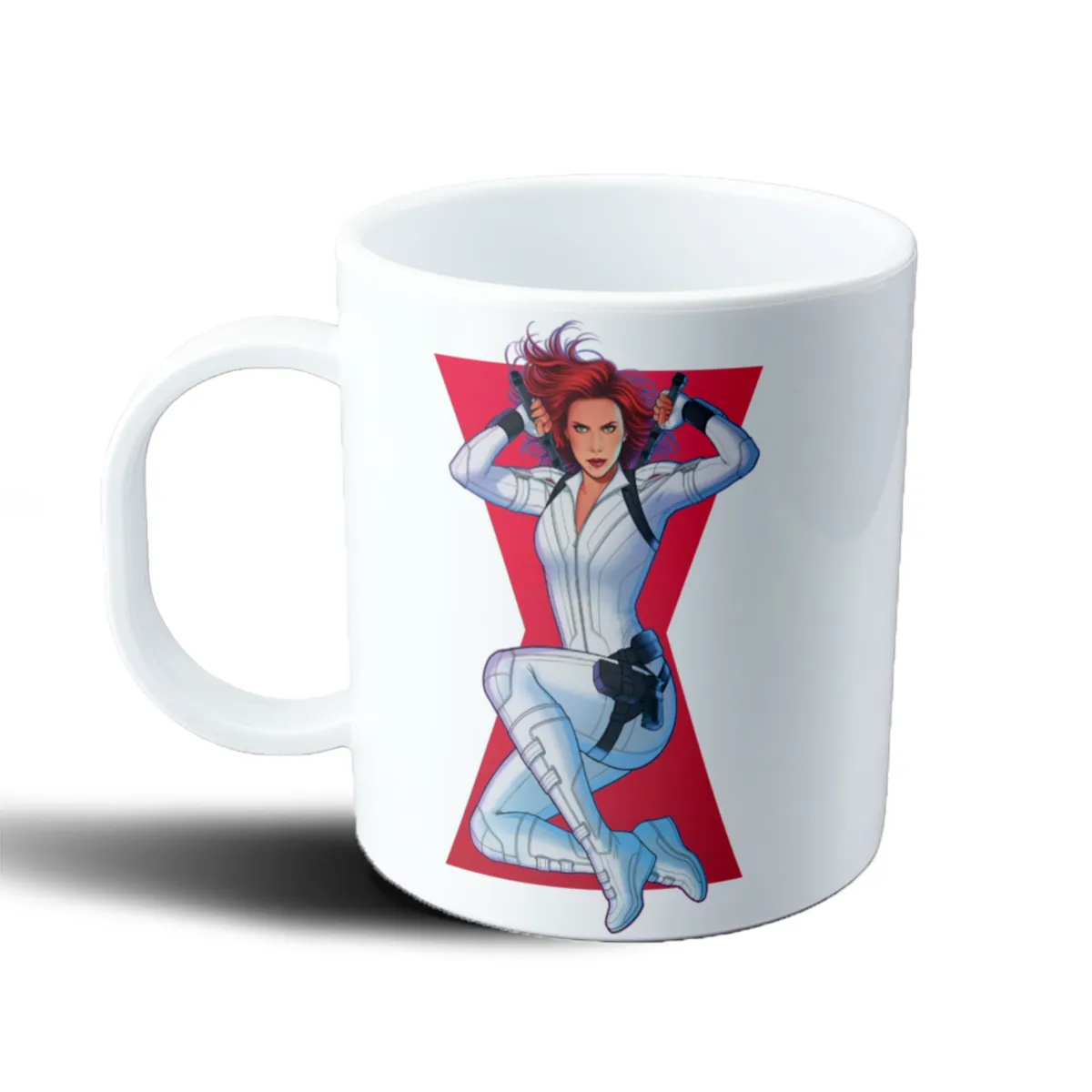 Taza de Plástico Black Widow Natasha Romanoff Traje Blanco - vista 2