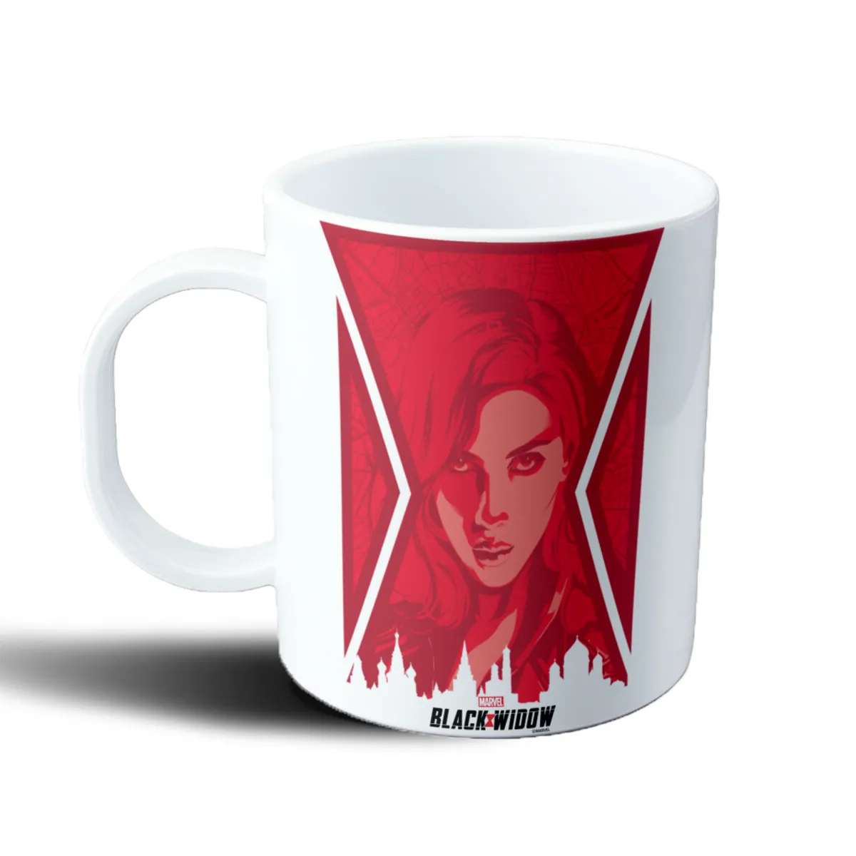 Taza de Plástico Black Widow Natasha Romanoff Retrato Rojo - vista 2