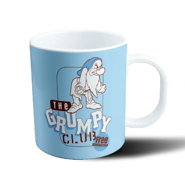 Taza de Plástico Blanca Nieves Gruñón The Grumpy Club