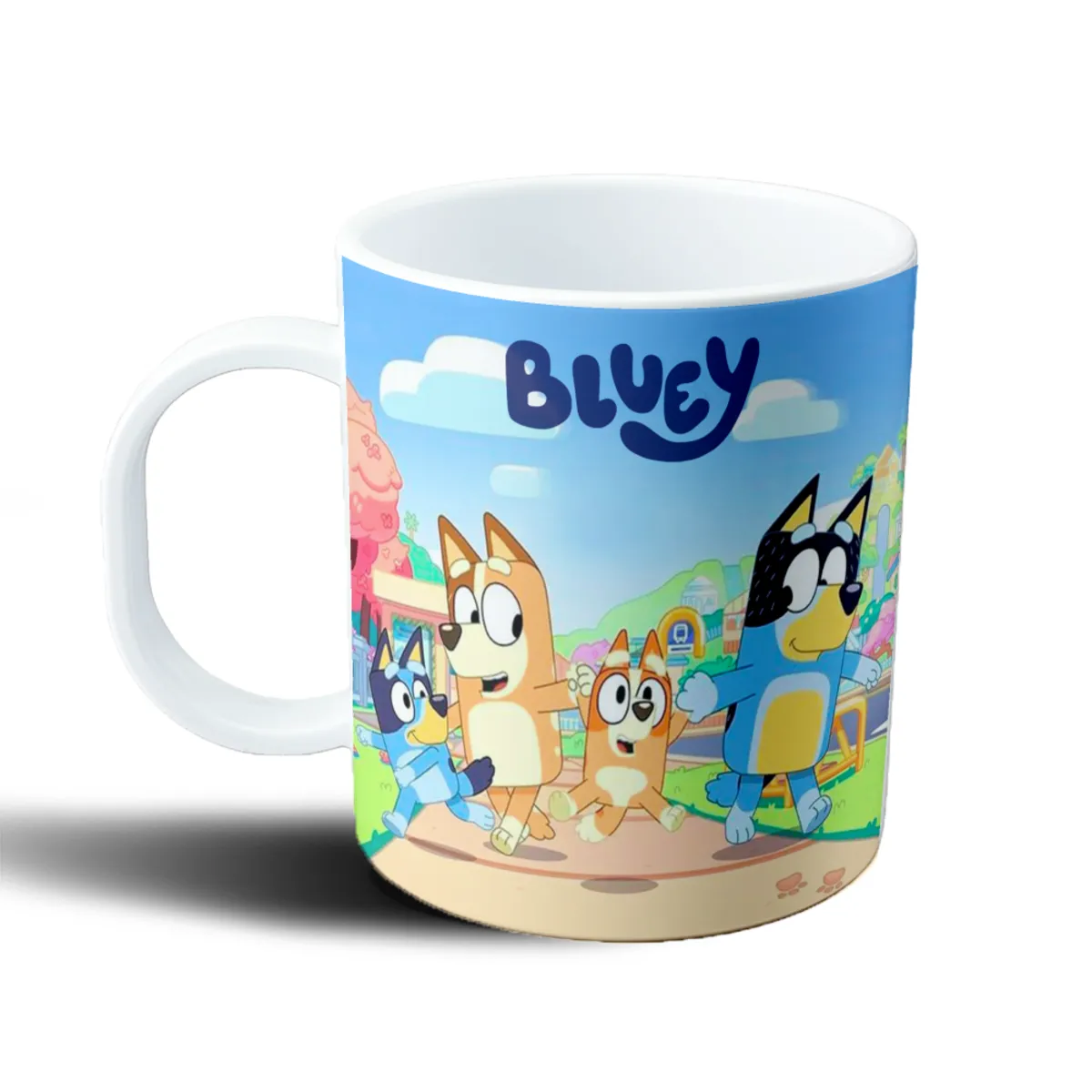 Taza de Plástico Bluey Familia Corriendo - vista 2