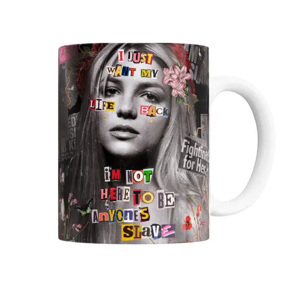 Taza de Cerámica Britney Spears I Just Want My Life Back Collage