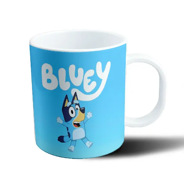 Taza de Plástico Bluey Bluey Logo y Personaje