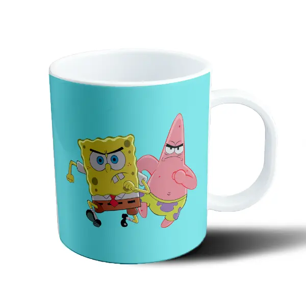 Taza de Plástico Bob Esponja y Patricio Enojados