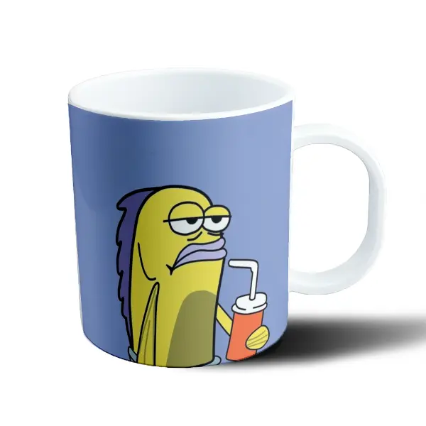 Taza de Plástico Bob Esponja Pez Amarillo con Gaseosa