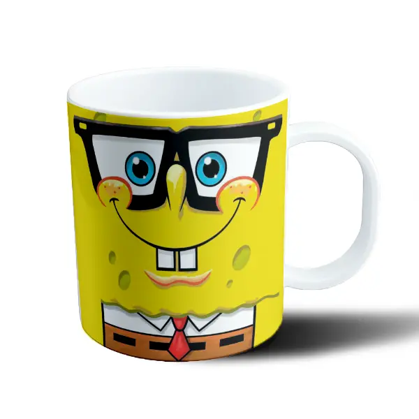 Taza de Plástico Bob Esponja con Lentes y Corbata