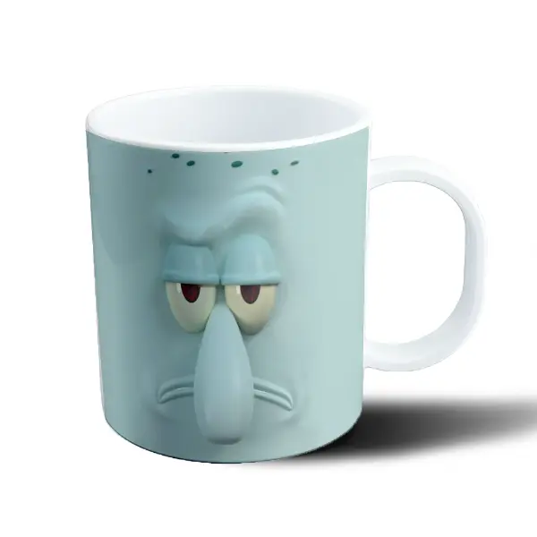 Taza de Plástico Bob Esponja Calamardo Cara
