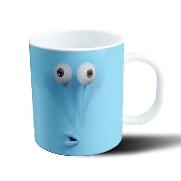 Taza de Plástico Bob Esponja Cara Azul Ojos Saltones