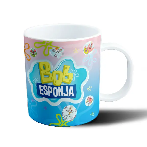 Taza de Plástico Bob Esponja Patricio Feliz