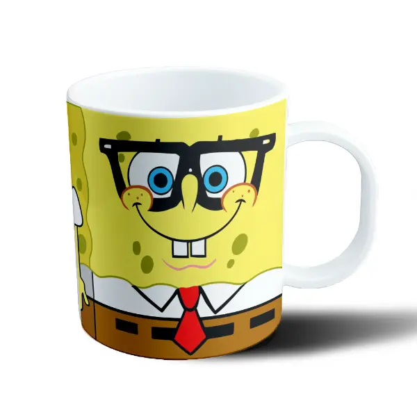 Taza de Plástico Bob Esponja con Anteojos y Corbata