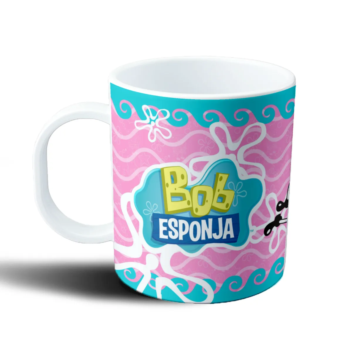 Taza de Plástico Bob Esponja y Gary con cara de sorpresa - vista 2