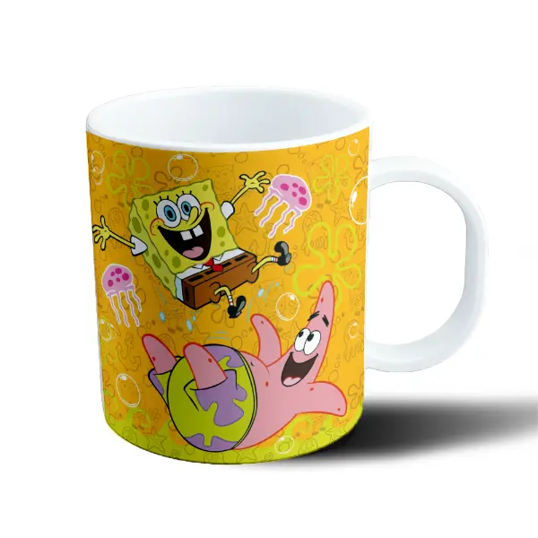 Taza de Plástico Bob Esponja y Patricio Estrella Jugando
