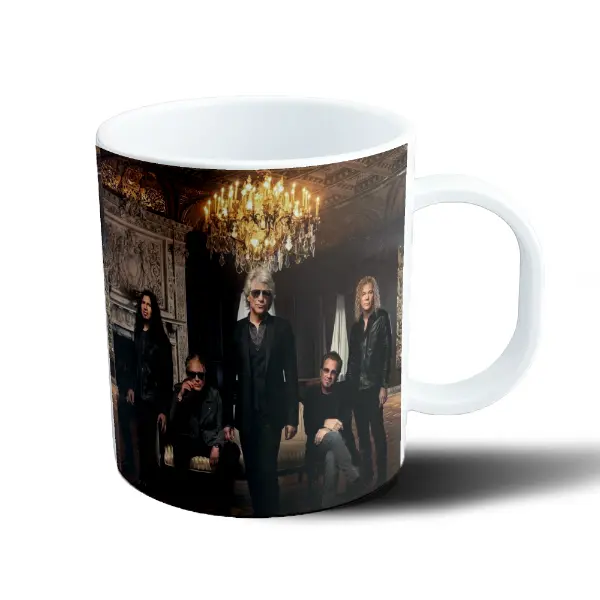 Taza de Plástico Bon Jovi Banda Grupo Sala Elegante