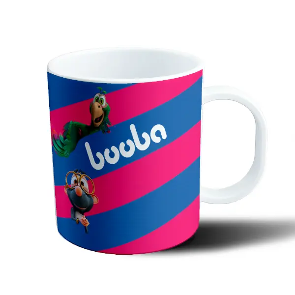 Taza de Plástico Booba Personajes Azul y Rosa