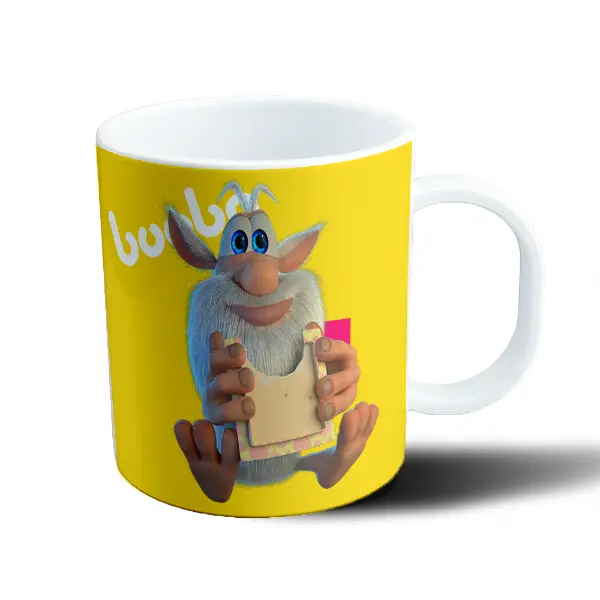 Taza de Plástico Booba Sosteniendo Cuadro
