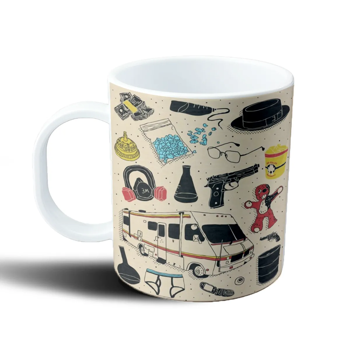 Taza de Plástico Breaking Bad Iconos Autocaravana Dinero - vista 2