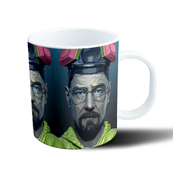 Taza de Plástico Breaking Bad Walter White Estilo Poligonal