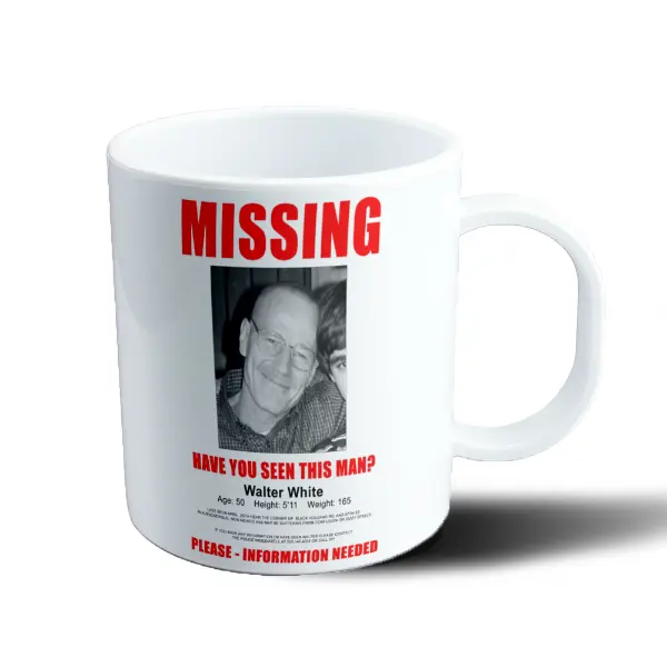 Taza de Plástico Breaking Bad Walter White Missing
