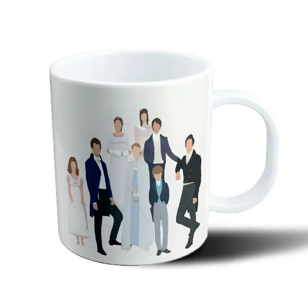 Taza de Plástico Bridgerton Personajes Ilustrados