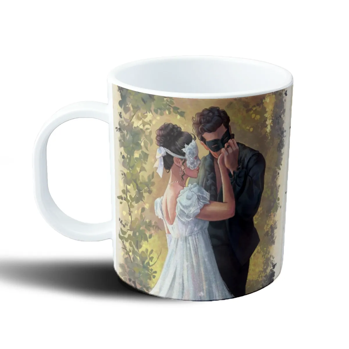 Taza de Plástico Bridgerton Pareja de Baile con Antifaz - vista 2