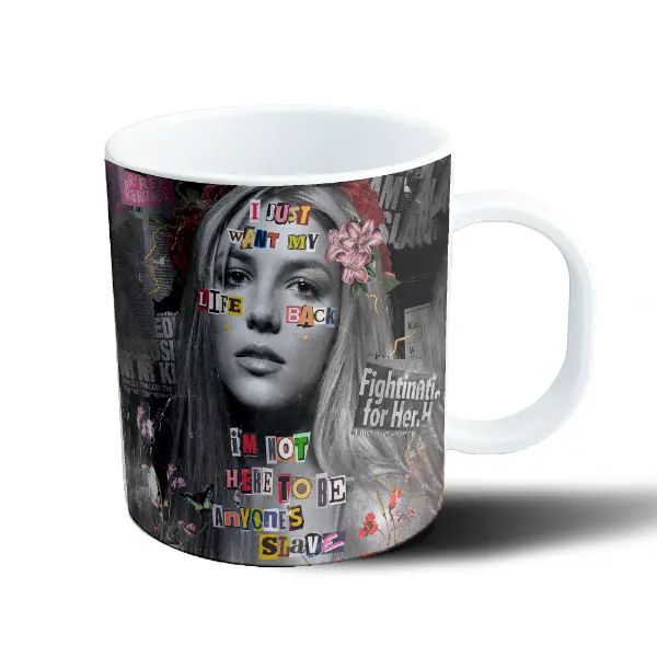 Taza de Plástico Britney Spears I Just Want My Life Back Collage