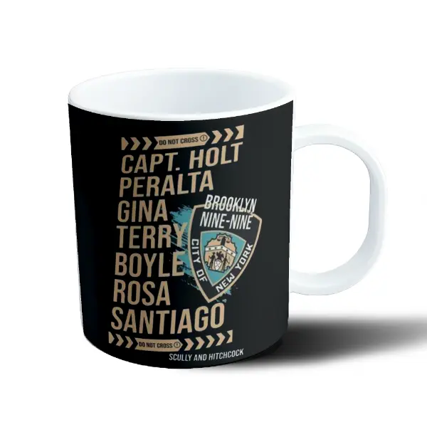 Taza de Plástico Brooklyn Nine-Nine Capitán Holt Peralta Gina Terry Boyle Rosa Santiago