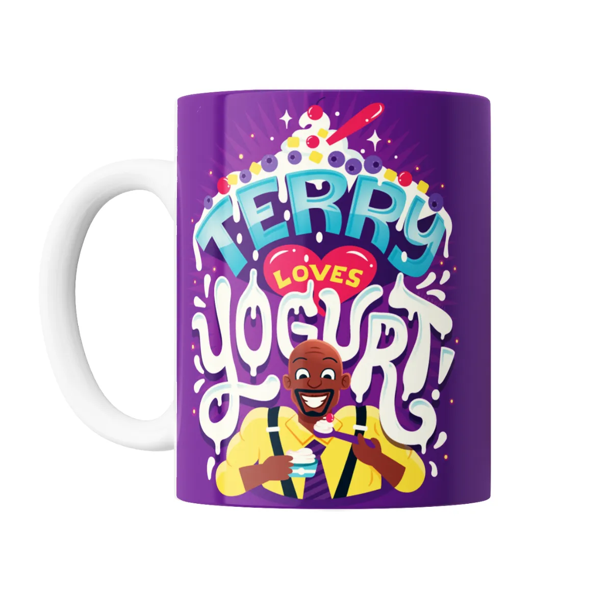 Taza de Cerámica Brooklyn 99 Terry Loves Yogurt - vista 2
