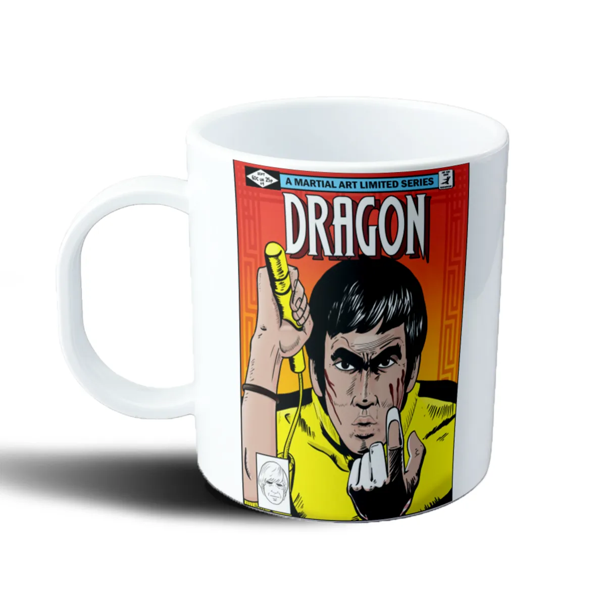 Taza de Plástico Bruce Lee Dragon Cómic Artes Marciales - vista 2