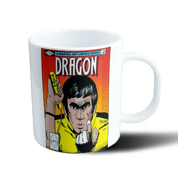 Taza de Plástico Bruce Lee Dragon Cómic Artes Marciales