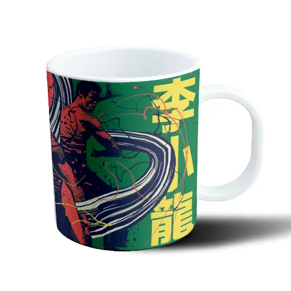 Taza de Plástico Bruce Lee Retrato Pop Art