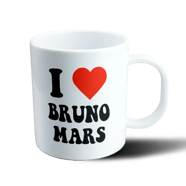 Taza de Plástico Bruno Mars I Love Bruno Mars
