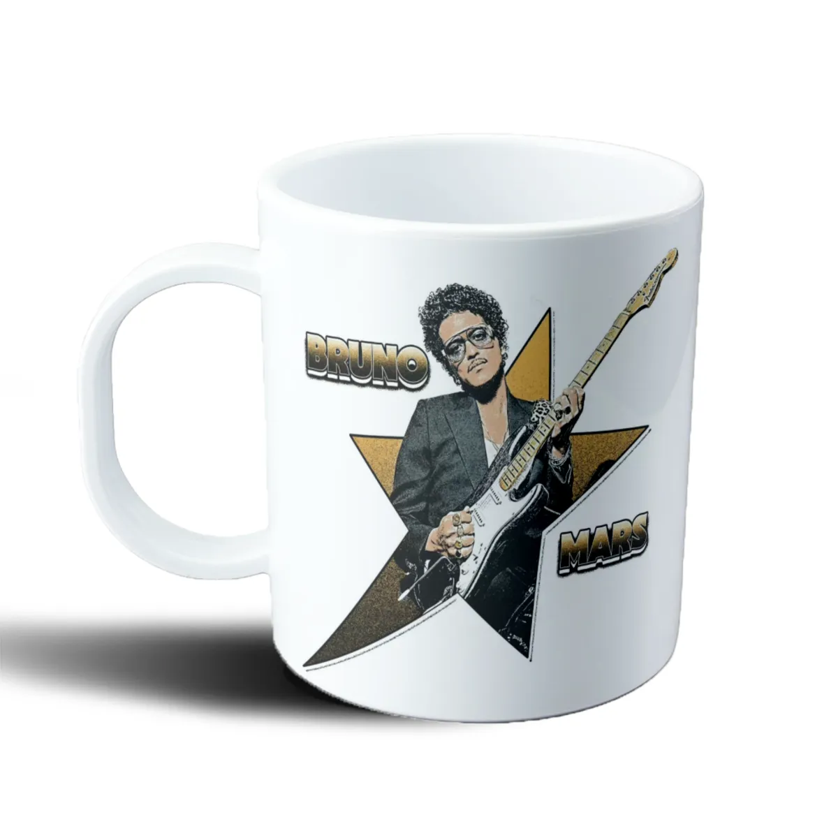Taza de Plástico Bruno Mars Guitarra Estrella - vista 2