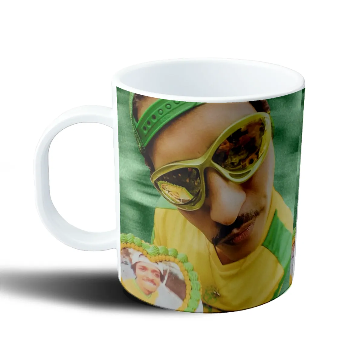 Taza de Plástico Bruno Mars Lentes Dorados y Torta - vista 2