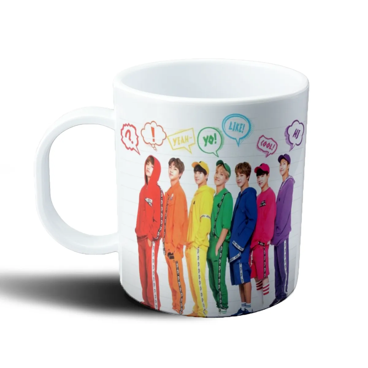 Taza de Plástico BTS Grupo Colores Arcoíris - vista 2