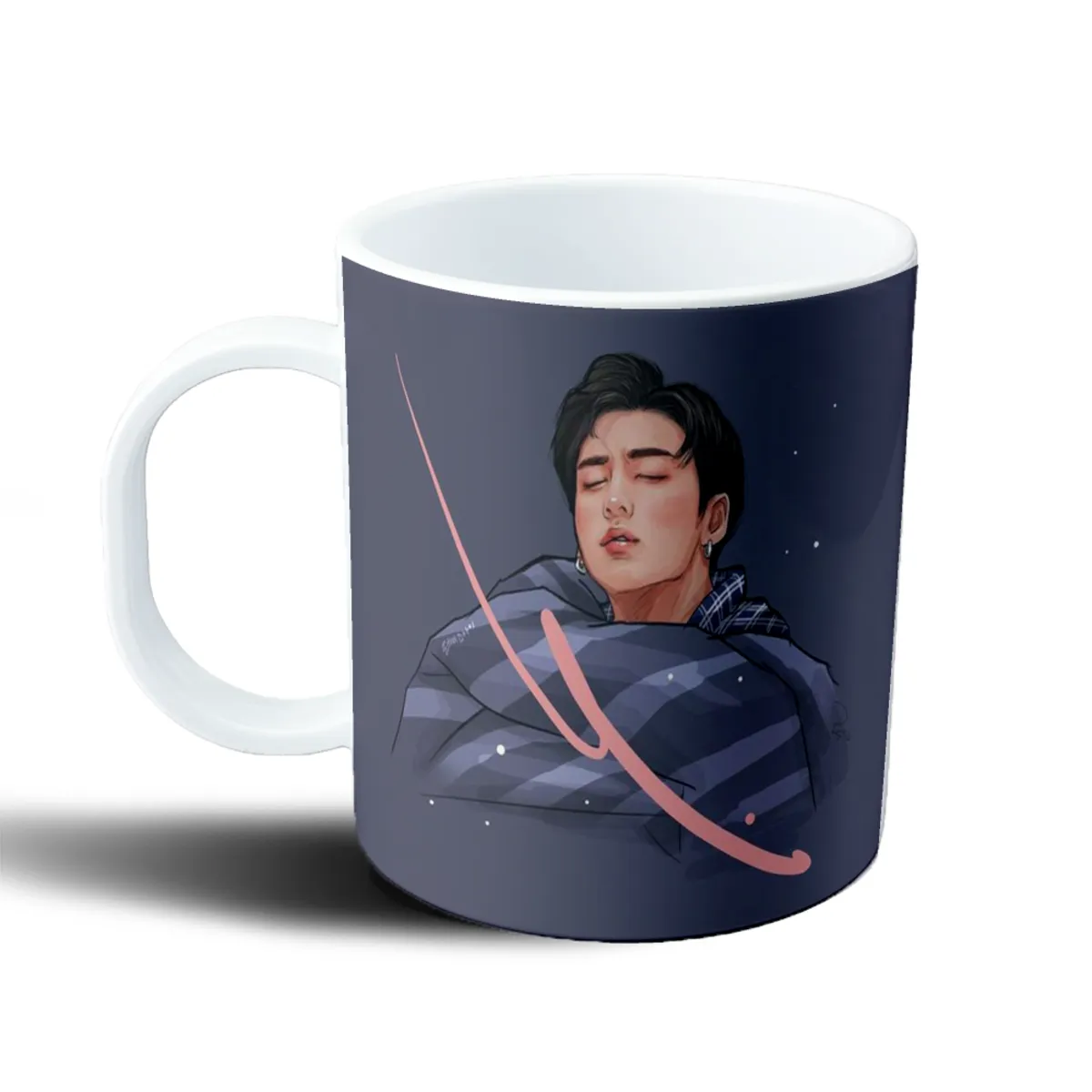 Taza de Plástico BTS Durmiendo Arte Digital - vista 2