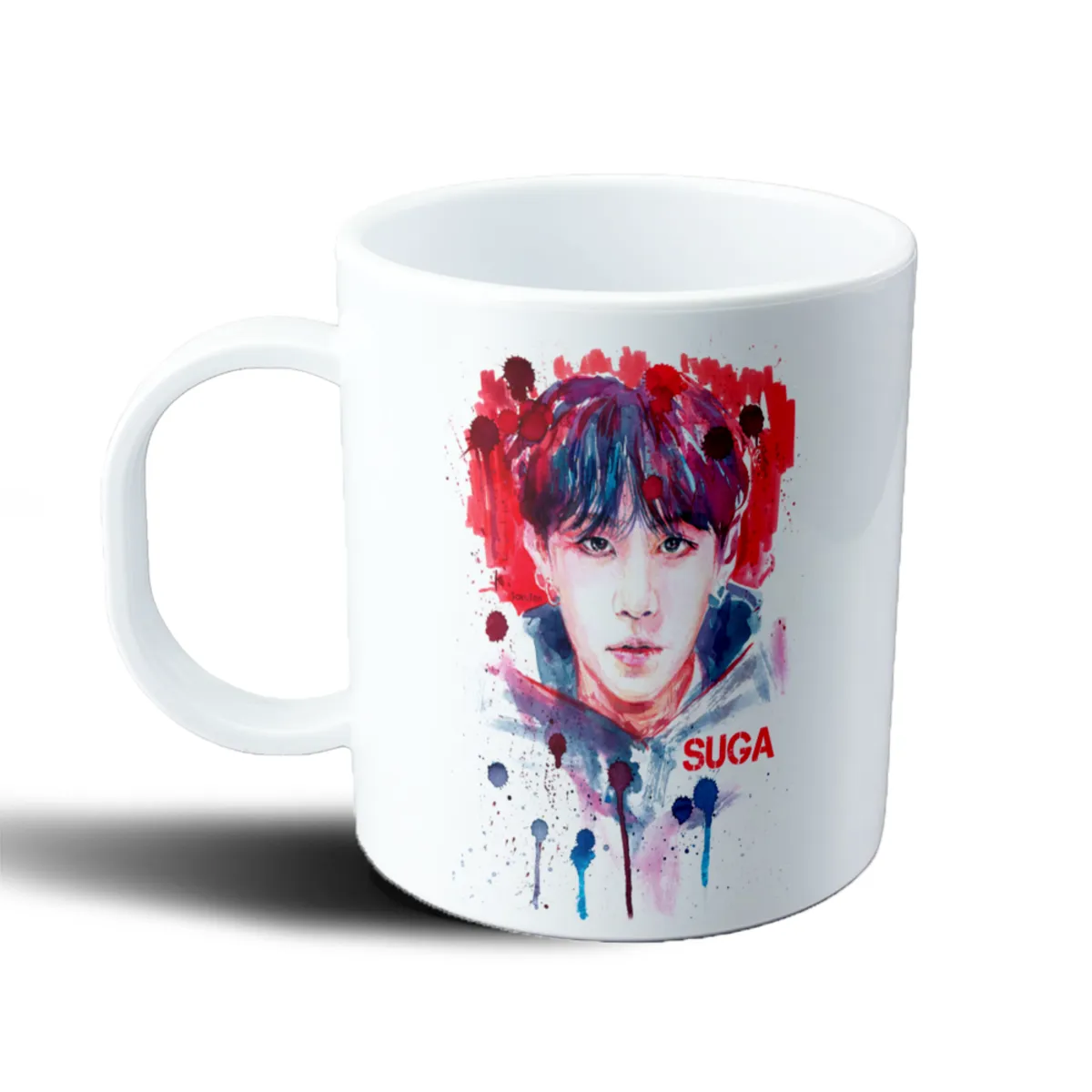 Taza de Plástico BTS Suga Acuarela - vista 2