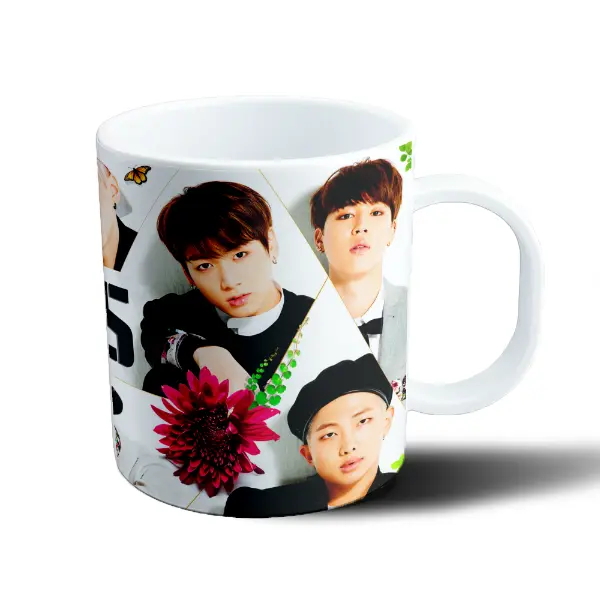 Taza de Plástico BTS Logo y Fotos
