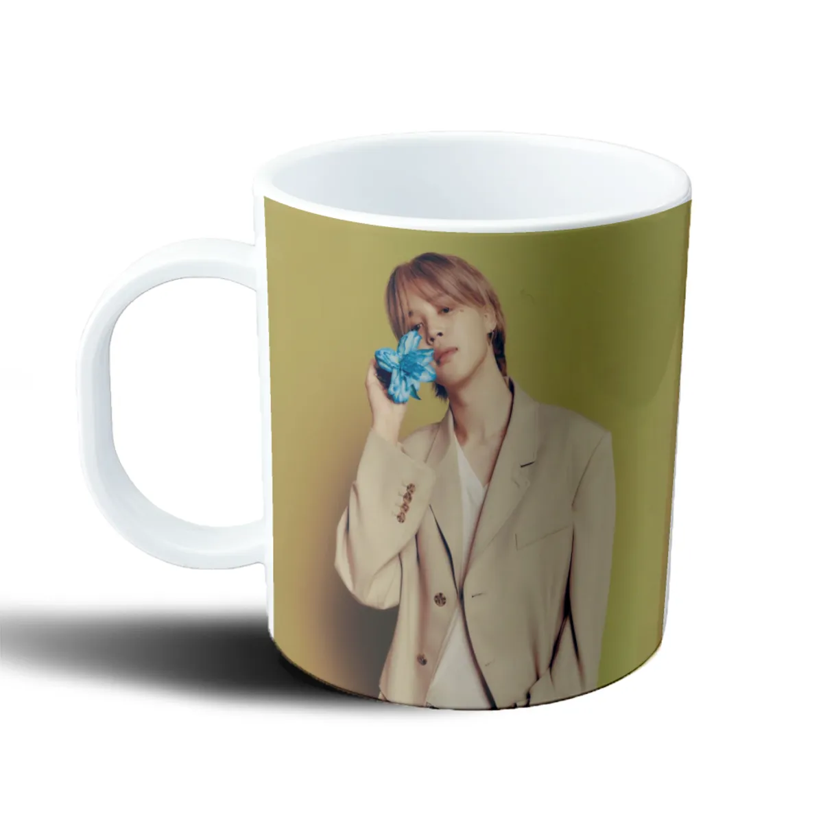 Taza de Plástico BTS Jimin Flor Azul - vista 2